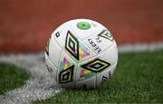 28 June 2024; A general view of an official match ball during the SSE Airtricity Men's First Division match between Kerry FC and Wexford at Mounthawk Park in Tralee, Kerry. Photo by Brendan Moran/Sportsfile
