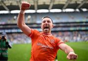 29 June 2024; Aidan Forker of Armagh celebrates after the GAA Football All-Ireland Senior Championship quarter-final match between Armagh and Roscommon at Croke Park in Dublin. Photo by Stephen McCarthy/Sportsfile