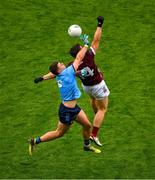 29 June 2024; Damien Comer of Galway in action against Brian Howard of Dublin during the GAA Football All-Ireland Senior Championship quarter-final match between Dublin and Galway at Croke Park in Dublin. Photo by Ray McManus/Sportsfile