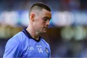 29 June 2024; Con O'Callaghan of Dublin dejected after his side's defeat the GAA Football All-Ireland Senior Championship quarter-final match between Dublin and Galway at Croke Park in Dublin. Photo by Shauna Clinton/Sportsfile