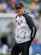 30 June 2024; Derry manager Mickey Harte before the GAA Football All-Ireland Senior Championship quarter-final match between Kerry and Derry at Croke Park in Dublin. Photo by Brendan Moran/Sportsfile