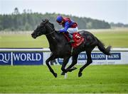 30 June 2024; Los Angeles, with Ryan Moore up, on their way to winning the Dubai Duty Free Irish Derby Group 1 on day three of the Dubai Duty Free Irish Derby Festival at The Curragh Racecourse in Kildare. Photo by David Fitzgerald/Sportsfile