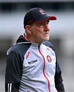 30 June 2024; Derry manager Mickey Harte during the GAA Football All-Ireland Senior Championship quarter-final match between Kerry and Derry at Croke Park in Dublin. Photo by Ben McShane/Sportsfile