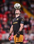 28 June 2024; Derry City goalkeeper Brian Maher during the SSE Airtricity Men's Premier Division match between Derry City and Drogheda United at The Ryan McBride Brandywell Stadium in Derry. Photo by Ben McShane/Sportsfile