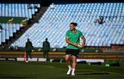 6 July 2024; James Lowe of Ireland walks the pitch before the first test between South Africa and Ireland at Loftus Versfeld Stadium in Pretoria, South Africa. Photo by Brendan Moran/Sportsfile
