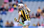 6 July 2024; Cian Kenny of Kilkenny celebrates after scoring a first half point during the GAA Hurling All-Ireland Senior Championship semi-final match between Kilkenny and Clare at Croke Park in Dublin. Photo by Stephen McCarthy/Sportsfile