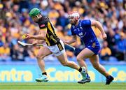 6 July 2024; Martin Keoghan of Kilkenny in action against Conor Leen of Clare during the GAA Hurling All-Ireland Senior Championship semi-final match between Kilkenny and Clare at Croke Park in Dublin. Photo by Stephen McCarthy/Sportsfile