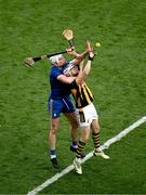 6 July 2024; TJ Reid of Kilkenny in action against Conor Cleary of Clare during the GAA Hurling All-Ireland Senior Championship semi-final match between Kilkenny and Clare at Croke Park in Dublin. Photo by Daire Brennan/Sportsfile