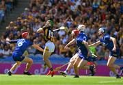6 July 2024; Eoin Cody of Kilkenny about to scoring a goal during the GAA Hurling All-Ireland Senior Championship semi-final match between Kilkenny and Clare at Croke Park in Dublin. Photo by Ray McManus/Sportsfile