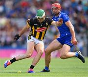 6 July 2024; Paddy Deegan of Kilkenny in action against Peter Duggan of Clare during the GAA Hurling All-Ireland Senior Championship semi-final match between Kilkenny and Clare at Croke Park in Dublin. Photo by Stephen McCarthy/Sportsfile