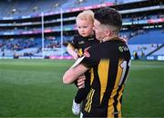 6 July 2024; TJ Reid of Kilkenny with his daughter Harper Mary Reid after the GAA Hurling All-Ireland Senior Championship semi-final match between Kilkenny and Clare at Croke Park in Dublin. Photo by Piaras Ó Mídheach/Sportsfile