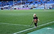 6 July 2024; Harper Mary Reid, daughter of Kilkenny hurler TJ Reid, on the pitch after the GAA Hurling All-Ireland Senior Championship semi-final match between Kilkenny and Clare at Croke Park in Dublin. Photo by Piaras Ó Mídheach/Sportsfile