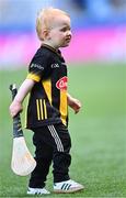 6 July 2024; Harper Mary Reid, daughter of Kilkenny hurler TJ Reid, on the pitch after the GAA Hurling All-Ireland Senior Championship semi-final match between Kilkenny and Clare at Croke Park in Dublin. Photo by Piaras Ó Mídheach/Sportsfile