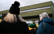 6 July 2024; Supporters queue outside the stadium before the TG4 All-Ireland Ladies Football Senior Championship quarter-final match between Kerry and Meath at Austin Stack Park in Tralee, Kerry. Photo by Tyler Miller/Sportsfile