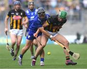 6 July 2024; David Reidy of Clare in action against Tommy Walsh of Kilkenny during the GAA Hurling All-Ireland Senior Championship semi-final match between Kilkenny and Clare at Croke Park in Dublin. Photo by John Sheridan/Sportsfile