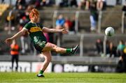 6 July 2024; Louise Ní Mhuircheartaigh of Kerry kicks a free during the TG4 All-Ireland Ladies Football Senior Championship quarter-final match between Kerry and Meath at Austin Stack Park in Tralee, Kerry. Photo by Tyler Miller/Sportsfile