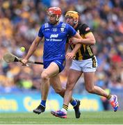 6 July 2024; Peter Duggan of Clare and Tommy Walsh of Kilkenny during the GAA Hurling All-Ireland Senior Championship semi-final match between Kilkenny and Clare at Croke Park in Dublin. Photo by Stephen McCarthy/Sportsfile