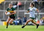 6 July 2024; Danielle O'Leary of Kerry in action against Nicole Troy of Meath during the TG4 All-Ireland Ladies Football Senior Championship quarter-final match between Kerry and Meath at Austin Stack Park in Tralee, Kerry. Photo by Tyler Miller/Sportsfile