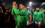 6 July 2024; Tadhg Furlong, left, and Robbie Henshaw of Ireland leave the pitch after the first test between South Africa and Ireland at Loftus Versfeld Stadium in Pretoria, South Africa. Photo by Brendan Moran/Sportsfile