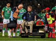 6 July 2024; Craig Casey of Ireland is stretchered off with an injury during the first test between South Africa and Ireland at Loftus Versfeld Stadium in Pretoria, South Africa. Photo by Brendan Moran/Sportsfile