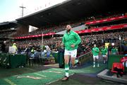 6 July 2024; Robbie Henshaw of Ireland comes onto the pitch before the first test between South Africa and Ireland at Loftus Versfeld Stadium in Pretoria, South Africa. Photo by Brendan Moran/Sportsfile