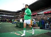 6 July 2024; Conor Murray of Ireland comes onto the pitch before the first test between South Africa and Ireland at Loftus Versfeld Stadium in Pretoria, South Africa. Photo by Brendan Moran/Sportsfile