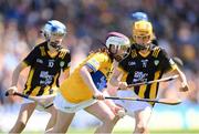 6 July 2024; Róise Kennedy, Abbey Primary School, Boyle, Roscommon, representing Clare, during the GAA INTO Cumann na mBunscol Respect Exhibition Go Games at the GAA Hurling All-Ireland Senior Championship semi-final match between Kilkenny and Clare at Croke Park in Dublin. Photo by Stephen McCarthy/Sportsfile