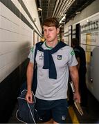 7 July 2024; Conor Boylan of Limerick arrives for the GAA Hurling All-Ireland Senior Championship semi-final match between Limerick and Cork at Croke Park in Dublin. Photo by Stephen McCarthy/Sportsfile
