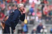 7 July 2024; Limerick manager John Kiely during the GAA Hurling All-Ireland Senior Championship semi-final match between Limerick and Cork at Croke Park in Dublin. Photo by Seb Daly/Sportsfile