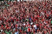 7 July 2024; Cork supporters, on Hill 16, and a few Limerick supporters during the closing minutes of the GAA Hurling All-Ireland Senior Championship semi-final match between Limerick and Cork at Croke Park in Dublin. Photo by Ray McManus/Sportsfile