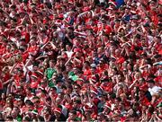 7 July 2024; Cork supporters, on Hill 16, and a few Limerick during the closing minutes of the GAA Hurling All-Ireland Senior Championship semi-final match between Limerick and Cork at Croke Park in Dublin. Photo by Ray McManus/Sportsfile
