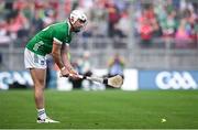 7 July 2024; Aaron Gillane of Limerick during the GAA Hurling All-Ireland Senior Championship semi-final match between Limerick and Cork at Croke Park in Dublin. Photo by Seb Daly/Sportsfile
