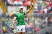 7 July 2024; Kyle Hayes of Limerick during the GAA Hurling All-Ireland Senior Championship semi-final match between Limerick and Cork at Croke Park in Dublin. Photo by Seb Daly/Sportsfile
