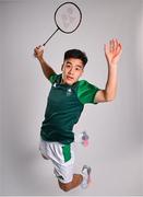 9 July 2024; Nhat Nguyen during the Team Ireland Paris 2024 team announcement for Badminton at The Crowne Plaza Hotel in Blanchardstown, Dublin. Photo by David Fitzgerald/Sportsfile