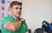 10 July 2024; Garry Ringrose during an Ireland rugby media conference at Northwood College in Durban, South Africa. Photo by Brendan Moran/Sportsfile