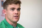 10 July 2024; Garry Ringrose during an Ireland rugby media conference at Northwood College in Durban, South Africa. Photo by Brendan Moran/Sportsfile