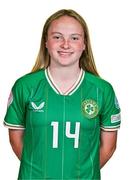 9 July 2024; Freya Healy during a Republic of Ireland Women's Under-19 squad portrait session at the Pillo Hotel in Ashbourne, Meath. Photo by Ben McShane/Sportsfile