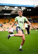 11 July 2024; Eva Mangan during a Republic of Ireland women's training session at Carrow Road in Norwich, England. Photo by Stephen McCarthy/Sportsfile