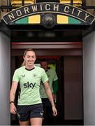 11 July 2024; Megan Connolly during a Republic of Ireland women's training session at Carrow Road in Norwich, England. Photo by Stephen McCarthy/Sportsfile