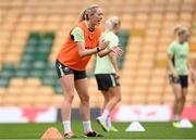 11 July 2024; Megan Connolly during a Republic of Ireland women's training session at Carrow Road in Norwich, England. Photo by Stephen McCarthy/Sportsfile