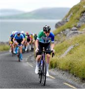 11 July 2024; Jake Speed of O’Leary Stone Kanturk team during stage three of the 2024 Junior Tour of Ireland at the Burren stage in Clare. Photo by Stephen McMahon/Sportsfile