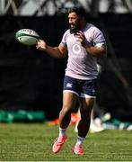 12 July 2024; Bundee Aki during an Ireland rugby captain's run at Northwood College in Durban, South Africa. Photo by Brendan Moran/Sportsfile