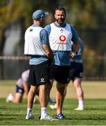 12 July 2024; Head coach Andy Farrell, right, with assistant coach Andrew Goodman during an Ireland rugby captain's run at Northwood College in Durban, South Africa. Photo by Brendan Moran/Sportsfile