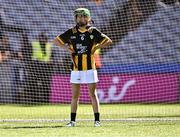 6 July 2024; Liliane Picovici, Ballinabranna NS, Ballinabranna, Carlow, representing Kilkenny during the GAA INTO Cumann na mBunscol Respect Exhibition Go Games at the GAA Hurling All-Ireland Senior Championship semi-final match between Kilkenny and Clare at Croke Park in Dublin. Photo by Piaras Ó Mídheach/Sportsfile