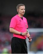 12 July 2024; Referee Daniel Murphy during the SSE Airtricity Men's First Division match between Cork City and Finn Harps at Turner's Cross in Cork. Photo by Michael P Ryan/Sportsfile