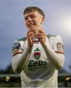 12 July 2024; Cathal O'Sullivan of Cork City after his side's victory in the SSE Airtricity Men's First Division match between Cork City and Finn Harps at Turner's Cross in Cork. Photo by Michael P Ryan/Sportsfile