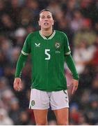 12 July 2024; Niamh Fahey of Republic of Ireland during the 2025 UEFA Women's European Championship qualifying group A match between England and Republic of Ireland at Carrow Road in Norwich, England. Photo by Stephen McCarthy/Sportsfile