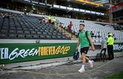 13 July 2024; Jack Crowley of Ireland arrives before the second test between South Africa and Ireland at Kings Park in Durban, South Africa. Photo by Brendan Moran/Sportsfile