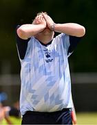 13 July 2024; Waterford manager Stephen Fitzgerald reacts during the LGFA All-Ireland U16 B Championship final match between Armagh and Waterford at Kinnegad GAA in Westmeath. Photo by Ben McShane/Sportsfile