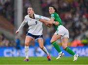 12 July 2024; Alessia Russo of England and Niamh Fahey of Republic of Ireland during the 2025 UEFA Women's European Championship qualifying group A match between England and Republic of Ireland at Carrow Road in Norwich, England. Photo by Stephen McCarthy/Sportsfile